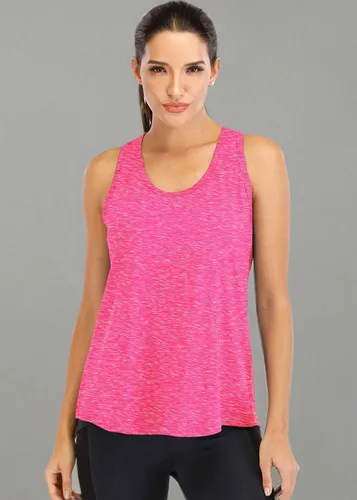 Vista 3 de ICTIVE - Camisetas sin magas para mujer, de ajuste holgado, espalda cruzada, de malla, para entrenamiento o correr