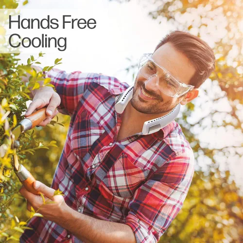 Vista 7 de Arctic Air Freedom Ultra - Ventilador de cuello de 3 velocidades, ventilador pequeño para uso en exteriores e interiores, ventilador recargable por