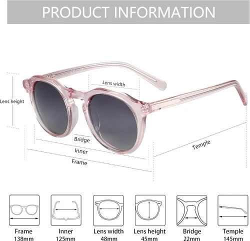 Vista 39 de ZENOTTIC Gafas de sol polarizadas redondas vintage para hombres y mujeres con protección UV400