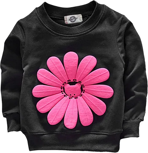 Vista 2 de Conjunto de ropa de girasol para niñas pequeñas, camiseta de manga larga y pantalones, 2 piezas, ropa de otoño