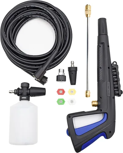 Vista 5 de AR Blue Clean PW909UH-R, 1/4"x 25' Reemplazo/Extensión Súper Suave, Manguera de Lavadora a Presión, 2900 PSI máximo, Negro