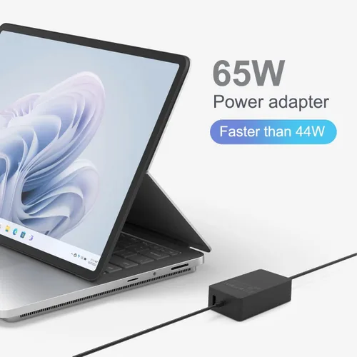 Vista 3 de Cargador de superficie de 65 W para Microsoft Surface Pro 10/9/8/7, Surface Laptop 6/5/4/3, Surface Book, Surface Go, adaptador de corriente