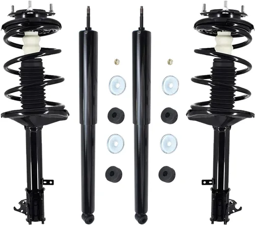 Vista 135 de Detroit Axle - Puntales y Amortiguadores para Chevy Traverse Buick Enclave GMC Acadia Saturn Outlook 2007-2012, 2 puntales delanteros con resorte