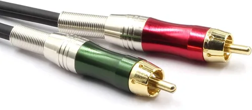 Vista 3 de XLR macho a 2 adaptadores de enchufe RCA Phono Cable de conexión divisor en Y, 1 XLR de 3 pines a conector RCA dual de audio estéreo (4.9 ft)