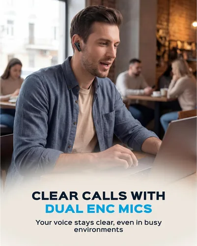 Vista 3 de TREBLAB X8 Auriculares inalámbricos verdaderos - Cancelación activa de ruido, Bluetooth 5.4 IPX5 Waterproof, 40H Playtime, Dual ENC Mics