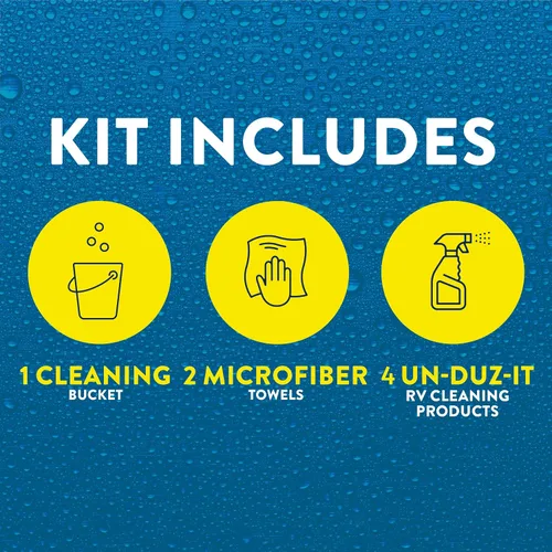 Vista 2 de Kit de detalles RV de 7 piezas, contiene lavado y cera de RV, limpiador de superficies suaves y vinilo, limpiador de superficies duras, spray