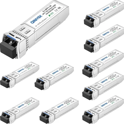 Vista 10 de Transceptor SFP+ 10GBase-SR, módulo SFP+ LC multimodo 10G 850 nm, hasta 984.3 ft, compatible con Cisco SFP-10G-SR, Unifi UF-MM-10G, Meraki