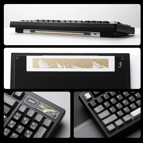 Vista 8 de YUNZII IF99 Teclado mecánico inalámbrico para juegos con pantalla LCD inteligente, QMKVIA BT2.4GUSB-C programable BT2.4GUSB-C montado en junta