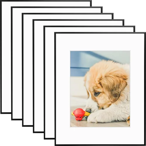 Vista 19 de AUEAR, Juego de 6 portarretratos de aluminio de 11 x 14 pulgadas, hechos para exhibir fotos de 8 x 10 pulgadas con paspartú o de 11 x 14 pulgadas