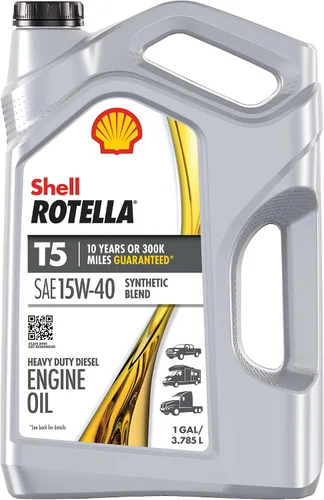 Vista 11 de Shell Rotella Aceite de motor diesel T5 Synthetic Blend 10W-30, 1 galón