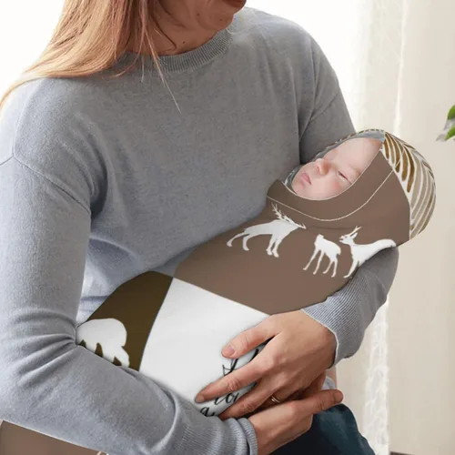 Vista 3 de Mantas de bebé personalizadas para niños y niñas, mantas de bosque personalizadas con nombre y sombrero, color rojo