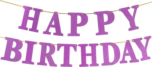 Vista 23 de Cartel de feliz cumpleaños para decoraciones de fiesta de cumpleaños (aguamarina)