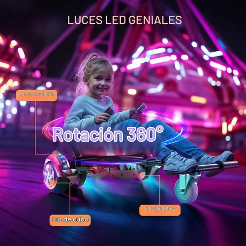 Vista 3 de LIEAGLE Self-Balancing Scooter with Seat Attachment Adjustable Frame