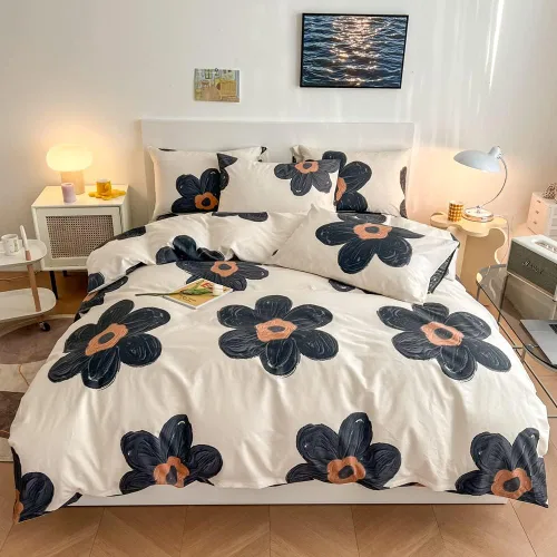 Vista 7 de BlueBlue Juego de funda de edredón para niños, ropa de cama 100% algodón para niños, niñas, adolescentes, cama individual, estampado floral