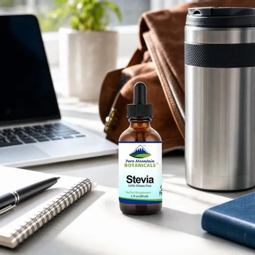 Vista 9 de Pure Mountain Botanicals Liquid Stevia Drops – Extracto de hoja de stevia edulcorante natural – Sin azúcar, Keto bajo en carbohidratos, vegano, sin