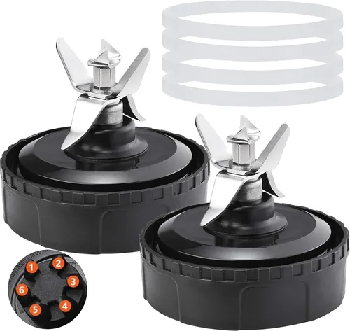 Vista 12 de Vasos de licuadora aptos para Ninja, piezas de repuesto de vasos de 16 onzas con tapas, accesorios de licuadora compatibles con Nutri Ninja Auto IQ