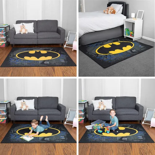 Vista 6 de Franco Alfombra antideslizante para habitación de niños, 69 x 52 pulgadas, Batman