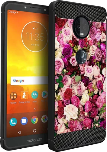 Vista 17 de CasesOnDeck - Funda ajustable compatible con Motorola Moto Z4 / Moto Z4 Play, fibra de carbono, protección contra golpes y caídas, TPU flexible