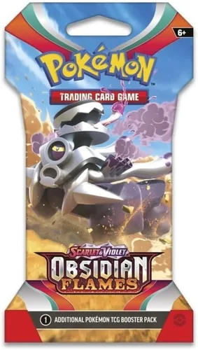 Vista 5 de Pokemon Scarlet & Violet - Paquete de 8 sobres de 3 llamas de obsidiana