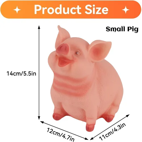 Vista 2 de Bonita alcancía con forma de cerdo, alcancía rosa, alcancía de animales, pequeña alcancía para niñas y niños, banco de ahorros de resina (M)