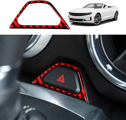 Vista 10 de Calcomanía de fibra de carbono para perilla de ventilación de aire acondicionado, cubierta interior para Chevrolet Camaro 2016 2017 2018 2019 2020