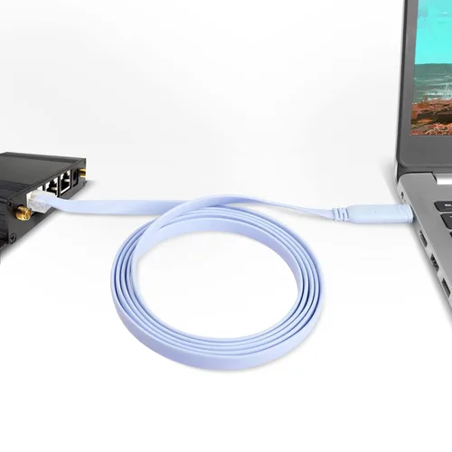 Vista 5 de QIANRENON Cable de consola USB-C Cisco, cable de depuración de consola USB C a RJ45 con chip FTDI, cable adaptador USB tipo C a serie RJ45