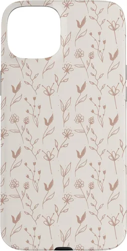Vista 9 de iPhone 16 Hojas Botánico Flor Planta Línea Arte Terracota Case