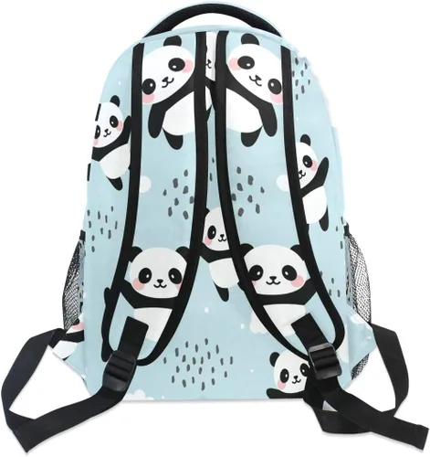 Vista 5 de ATTX Linda mochila con diseño de panda para niños y niñas, Panda-h, Ciclismo