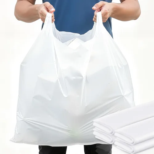 Vista 11 de AmazingSpark - Paquete de 200 bolsas de compras pequeñas, 12 x 8 x 4 Blanco