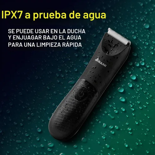 Vista 3 de Manscape - Recortadora de pelo corporal e ingle para hombres, afeitadora recargable USB-C con hoja de cerámica, luz LED, IPX7 impermeable