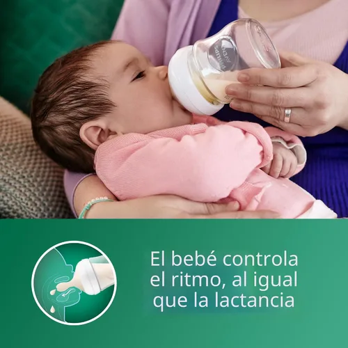 Vista 2 de Philips Avent Biberón de vidrio natural, flujo lento, 4 onzas, sin BPA