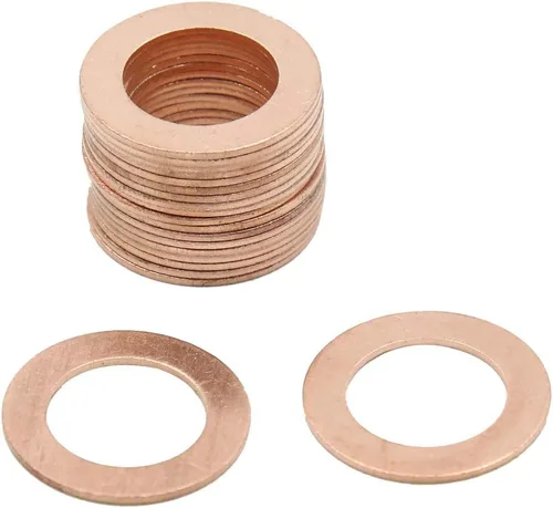 Vista 38 de X AUTOHAUX Anillo de sellado plano de cobre métrico M6 x 0.354 in x 0.039 in para tuerca de tornillo