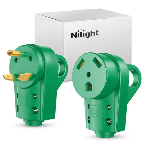 Vista 23 de Nilight Receptáculo de Repuesto para RV de 30 Amperios Toma Hembra Resistente de 125 Voltios con Mango Listado por ETL Enchufe NEMA TT-30R para RVs