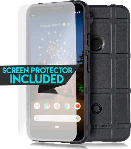 Vista 2 de Funda de goma resistente para OnePlus Seven Pro+Temper Glass grueso sólido resistente funda protectora para OnePlus 7 Pro (negro)
