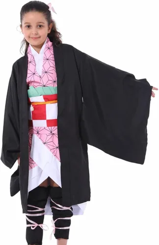 Vista 2 de Jiwoocos Tomioka Giyuu Kochou Shinobu Rengoku Kyoujurou Kamado Nezuko - Disfraz de cosplay de anime kimono para Halloween