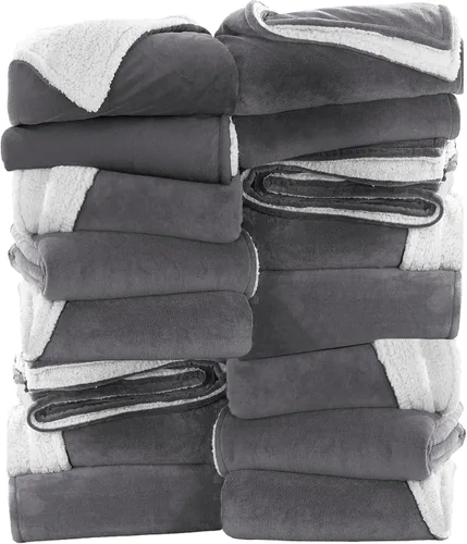 Vista 43 de IR Imperial Rooms Mantas Sherpa de color rosa bebé tamaño King para cama – Paquete al por mayor de 9 mantas Sherpa – Manta suave y esponjosa