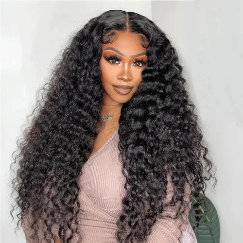Vista 17 de Wear and Go - Pelucas de cabello humano prearrancadas precortadas 5x5 con cierre HD, pelucas de cabello humano ondulado profundo con encaje frontal