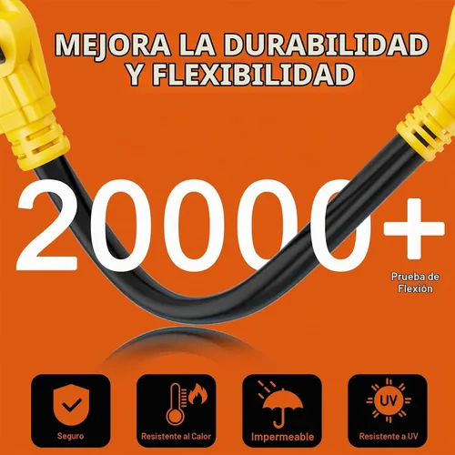 Vista 5 de Cable adaptador de corriente CA NEMA 6-50P macho a TT-30R, 125