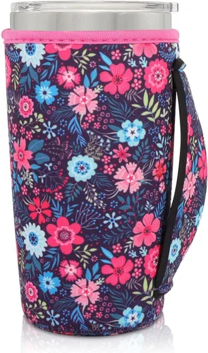Vista 90 de Fundas Aislantes de Neopreno Portavasos con Asa para Vasos Tumbler de 20oz, Funda Reutilizable para Café Helado Para Tazas de Café de 30oz - 32oz