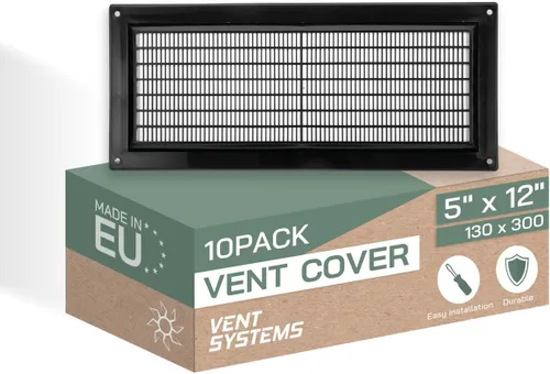 Vista 12 de Vent Systems Cubierta de ventilación de plástico blanco de 3 x 10 pulgadas (dimensiones de apertura), rejilla de retorno rectangular con pantalla