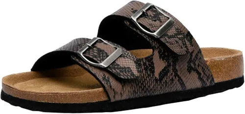 Vista 21 de CUSHIONAIRE Lane Cork Slide Women's Sandals, Comfortable Sandals for Women Negro