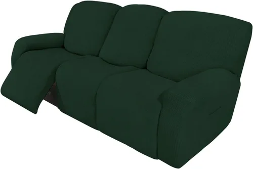 Vista 60 de Easy-Going Funda Elástica para Sofá Reclinable Cobertor de Sofá 4 Piezas Protector de Muebles Sofá Suave con Fondo Elástico Poliéster Spandex Tela