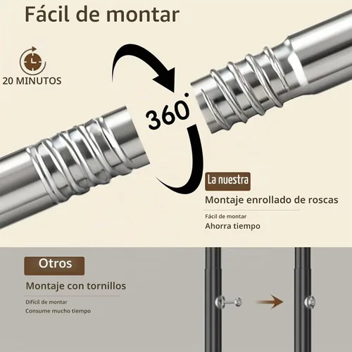 Vista 5 de HAPPY CHEERS Perchero de ropa resistente, perchero de doble barra