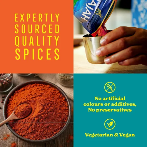 Vista 7 de Rajah Tandoori Masala 100 Gm en bolsa