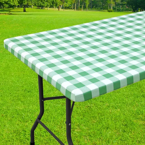 Vista 19 de Smiry Mantel cuadrado de pícnic, manteles de vinilo elásticos impermeables, fundas de mesa de lana cuadriculada con parte trasera de franela