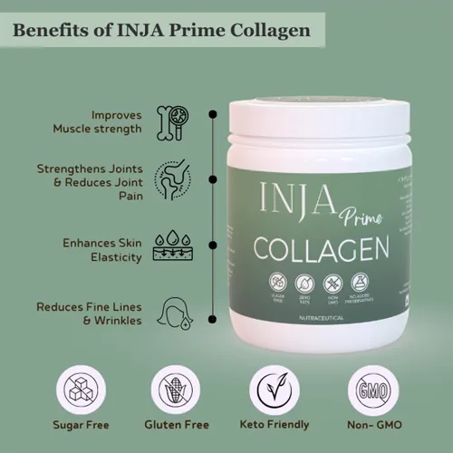 Vista 3 de Polvo de proteína de colágeno marino para la piel con ácido hialurónico, vitamina C, sesabania y sabor a chocolate biotina 25 porciones - 8.82 oz