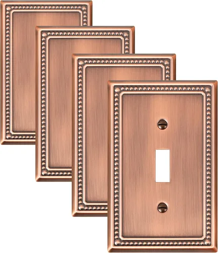 Vista 23 de Paquete de 2 cubiertas de placa de interruptor de luz de doble palanca, cubiertas decorativas de placa de doble interruptor Pearls, placa de pared