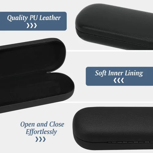 Vista 5 de MoKo Hard Glasses Case Sunglasses Case Eyeglass Case
