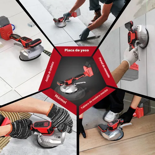 Vista 6 de Ecarke Herramienta de vibración inalámbrica para azulejos compatible con Rojo