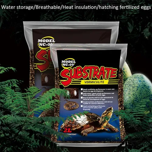 Vista 2 de Vermiculita 2.1QT para reptil tortuga terrario sustrato serpiente ropa